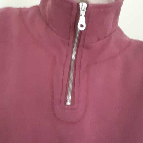 Burgundy 1/4 Zip Sweatshirt Sz PM - Picture 5 of 13